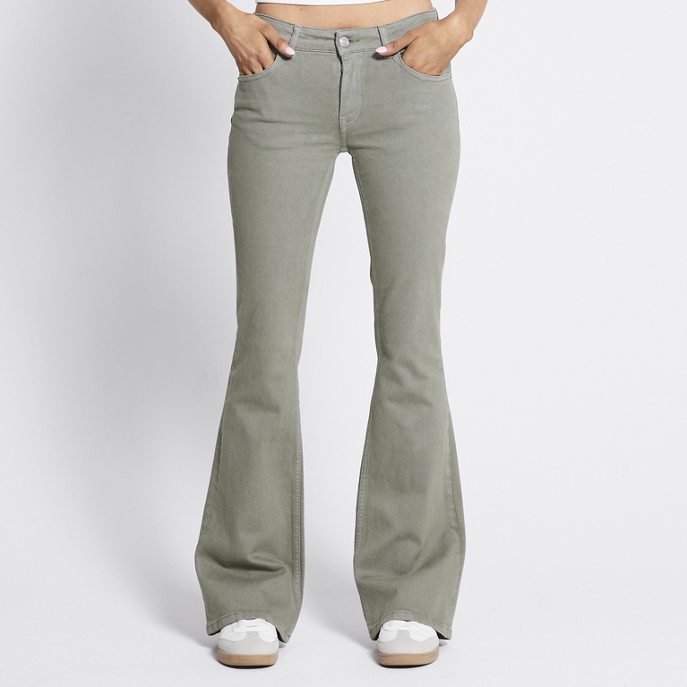 Low waist bootcut jeans "Low Boot" Army Green